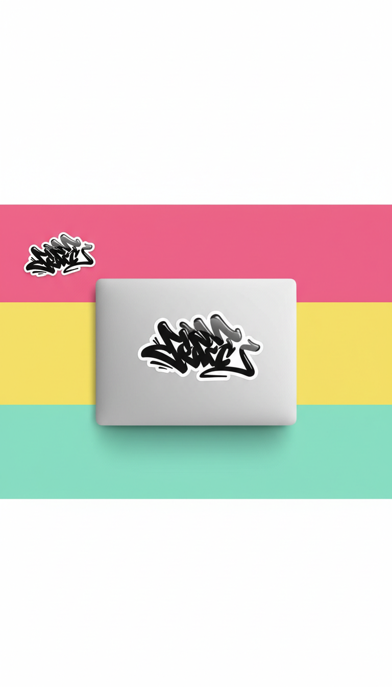 Ink Black Graffiti Tag Sticker