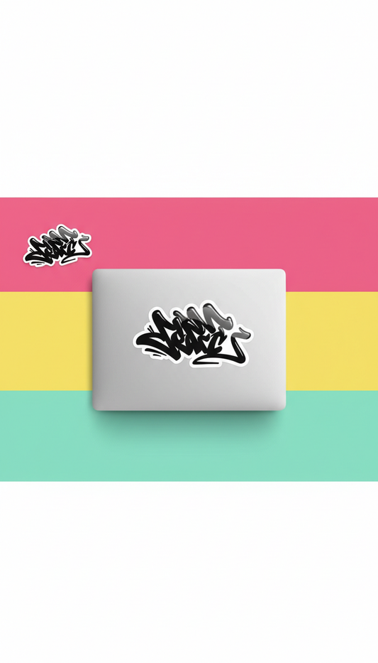 Ink Black Graffiti Tag Sticker