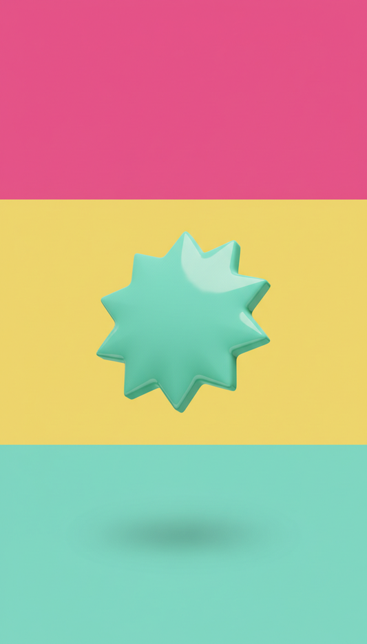 Vivid Mint Starburst Sticker